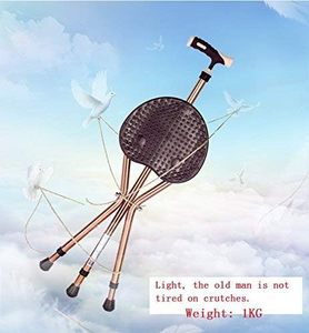 Siège <span class=keywords><strong>de</strong></span> canne pliant tabouret <span class=keywords><strong>de</strong></span> canne béquille siège <span class=keywords><strong>de</strong></span> chaise 3 pieds sièges <span class=keywords><strong>de</strong></span> canne bâton <span class=keywords><strong>de</strong></span> marche hautement réglable grand épais en alliage d'aluminium ABS - Product Image 3