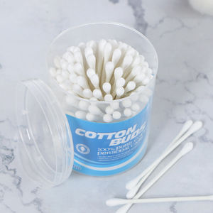 100 pièces en gros, coton-tiges personnalisés à tige en papier, jetables, en pur coton - Product Image 2