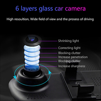4.3 Inch Hd 720P Dashcam Voor Auto Dvr 170 Groothoek Voor-En Achteruitkijkspiegel Dubbele Camera Parking Dashcam Videorecorder