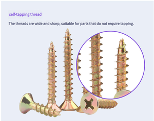 Chất lượng cao M3.5 * 40mm thép carbon ván vít nóng bán từ nhà máy kẽm mạ để sửa chữa gỗ dựa trên tấm - Product Image 5