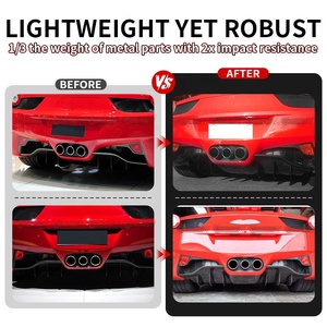 New Arrival OEM Style Car Auto Parts Dry Carbon Fiber Car Rear Diffuser Lip for Ferrari 458 - Product Image 3