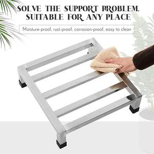 3 علب رف للأوزان المعدنية من الفولاذ المقاوم للصدأ رف للأوزان ، + رطل للتخزين بسعة تخزين تجارية لخدمات الطعام - Product Image 4