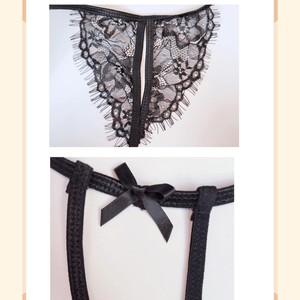 String sexy en dentelle française à entrejambe ouvert, transparent, string séduisant en dentelle française, pas besoin de retirer, chaud et tentant pour adultes - Product Image 2