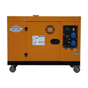 Generator Diesel 7 Kw Udara Didinginkan Generator Senyap 4 Roda