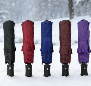 Wholesale Price Automatic 3-folding <b>Large</b> Outdoor Waterproof Parasol <b>Umbrella</b> with logo - Product Image 5