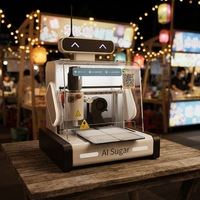 Machine distributrice de pâte à sucre alimentaire 3D, personnalisable, intelligente, électrique, automatique, facile à utiliser, avec technologie d'impression 3D Panda
