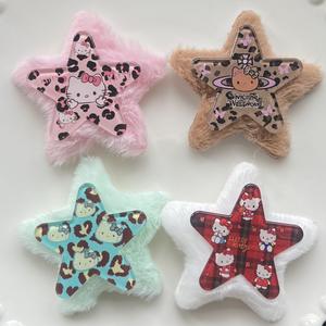 Nuevos Dijes de Estrella de Cinco Puntas con Estampado de Leopardo, Accesorios para Gatitos de Doble Capa, Decoraciones para Fundas de Teléfono Móvil - Product Image 1