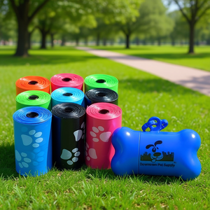 Distributeur de sacs à déjections canines Downtown Pet Supply, en plastique bleu, solution pratique pour l'élimination des déchets d'animaux - Product Image 2