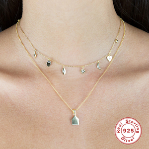 ROXI Fashion S925 - Joyería de Plata de Ley, Collar Sencillo con Pequeña Estrella, Luna y Corazón, Regalos - Product Image 4