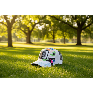 Cappello Trucker Bonnie in Tessuto a Rete Traspirante Impermeabile con Pannello Frontale Ricamato Unisex Stile Street a 6 Pannelli - Product Image 2