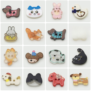 Botón Decorativo con Diseño de Conejo y Perro de Dibujos Animados - Product Image 2