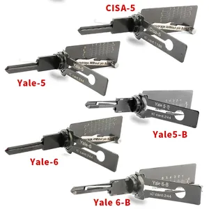 Lishi กุญแจ2in1 Yale5สีดำ Yale5b Yale6b Yale6 Cisa เครื่องมือล็อคประตูบ้านล็อคพลเรือนหยิบกุญแจมืออาชีพ - Product Image 4