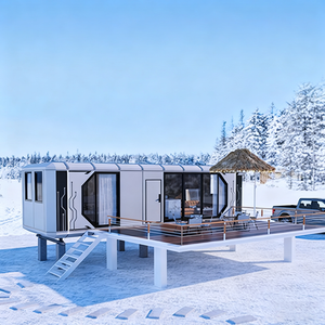 วิลล่าชายหาดแบบแยกส่วนภาชนะเหล็กแบบถอดได้พื้นที่ไมโครแคปซูลที่อยู่อาศัยระเบียงบ้านอยู่รีสอร์ทโรงแรมโรงเรียน - Product Image 4