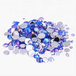 Strass acrylique non thermocollant Oleeya Factory en gros, forme ronde, couleurs AB, 1,5 mm-10 mm, pour nail art - Product Image 2