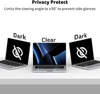 Écran de confidentialité de qualité supérieure LX Tech Grade AAA, matériau PET souple, anti-espionnage, épaisseur 0,25 mm, MacBook Pro 14,2 pouces (2021-2024 M1/M2/M4), ordinateur portable 360