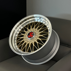 Jantes SJ Gold multi-rayons à lèvre polie, 3 pièces, 15-22 pouces, 5x112, décalées, pour <span class=keywords><strong>BMW</strong></span> Série 3, Audi A4, Golf R, GTI, Arteon, Passat <span class=keywords><strong>CC</strong></span> - Product Image 4
