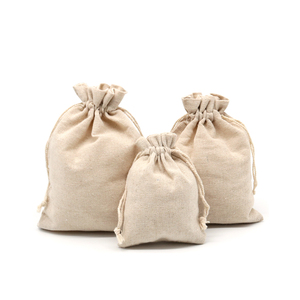 Petite pochette écologique réutilisable en coton biologique avec cordon de serrage et logo - Product Image 2