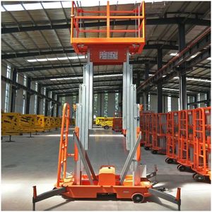 Hợp kim nhôm thủy lực dọc nền tảng nâng 4-14m điều chỉnh chiều cao 100-250kg Công suất 0.6x0.6m bảng nhà máy giá - Product Image 5