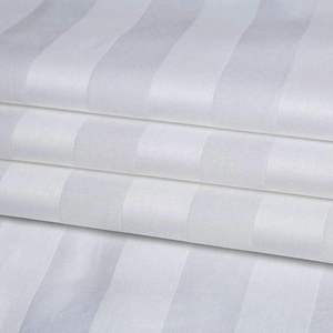 Tissu rayé tissé peigné écologique en coton pour draps d'hôtel, largeur 116 pouces, pour hôtels, maisons, hôpitaux, motifs unis 1 cm, 3 cm - Product Image 1