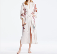 Peignoir Long pour femmes, en soie, tenue de soirée décontractée, pour mariée, idéal pour un mariage