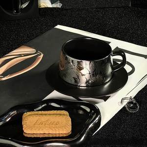 Ensemble de tasses à café en céramique vintage en gros avec soucoupes, en acier inoxydable, écologique, de luxe, minimaliste, idéal pour la maison, le bureau ou le café - Product Image 3