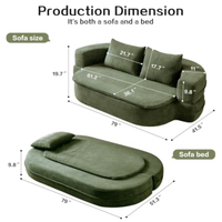 Canapé-lit convertible sans structure, matelas futon, canapé-lit escamotable compressé, conforme EUDR, vente en gros directe usine