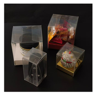Boîte d'emballage cadeau transparente personnalisée, boîte en plastique PVC carrée transparente