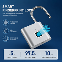 Cadenas intelligent à empreinte digitale Guidi, serrure biométrique sans clé, rechargeable par USB, avec anse en alliage de zinc pour armoire, casier, boîte à outils