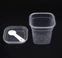 En stock 220ml 260ml Cuire Du Yaourt Crème Glacée Gelée Pudding Boîte À Gâteau Au Lait Pot En Plastique PP Tasses À Dessert Avec Couvercle Et Cuillère