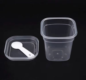 กล่องเค้กนมเยลลี่พุดดิ้งโยเกิร์ต<span class=keywords><strong>อบ</strong></span>220มล. 260มล. โถ<span class=keywords><strong>พ</strong></span>ลาสติก PP ถ้วยขนมหวานพร้อมฝาและช้อน - Product Image 3