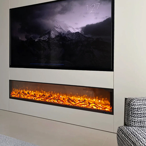 <span class=keywords><strong>Cheminée</strong></span> électrique décorative encastrée, dimensions personnalisées, flamme réglable à distance, <span class=keywords><strong>cheminée</strong></span> d'intérieur - Product Image 4