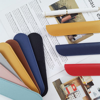 Étui à stylos rectangulaire en cuir PU multicolore personnalisable avec logo pour les écoles, les bureaux, vente en gros