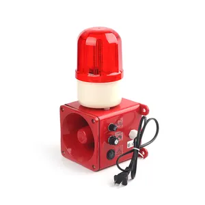 GANDE 130db 220v Industrial Som Gravação Vermelho Piscando Led Light Siren