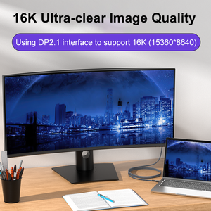 ULT-unite Câble USB4 Type C vers DP2.1 Mâle Câble 16k Transmission Bi-directionnelle Câble UHD USB-C vers DP pour Téléphone vers Moniteur 2 Mètres - Product Image 2
