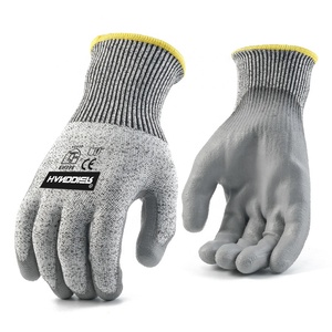 <b>Touch</b> <b>Screen</b> CE EN388 HPPE Shell PU Dipped Level 5 Work Protection Anti Cut <b>Gloves</b> Hand Protection Cut Resistant Work <b>Gloves</b> - Product Image 2