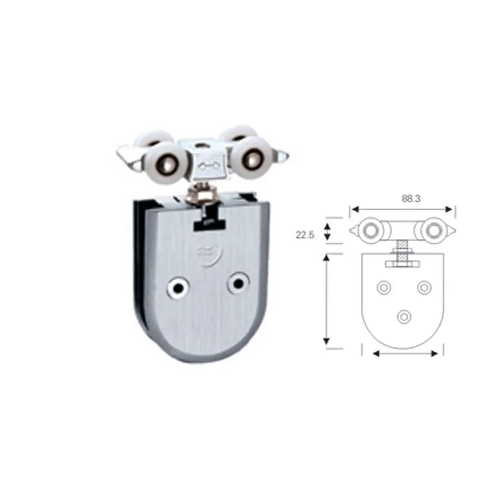 Лидер продаж, колеса для раздвижных дверей, стеклянная роликовая дорожка, подвесная душевая дверь, роликовая система