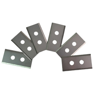 High Precision Double Edge Carbon Steel 3-Hole Industrial Blades for PP Film Processing &amp; <strong>Uncured</strong> <strong>Rubber</strong> Separation - Product Image 1