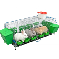 Cage à lapins durable à plusieurs niveaux en treillis métallique épaissi avec verrou de sécurité pour l'agriculture