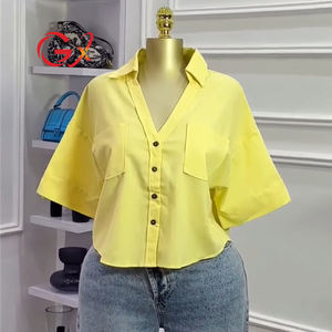 GX3077 Moda Estate 2025 Abbigliamento Femminile Boutique, Top con Mezza Manica, Collo a V Stampato, Camicetta Sexy da <span class=keywords><strong>Donna</strong></span>, <span class=keywords><strong>Camicia</strong></span> Casual - Product Image 1