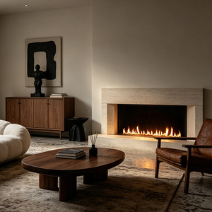 Cheminée d'intérieur Inno-living Fire 60cm-250cm, brûleur au bioéthanol, design sécurisé (avec Wi-Fi) - Product Image 1