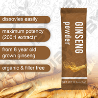 JBY OEM Vegan Bebas Gluten Mendukung Energi dan Vitalitas Sehat Bubuk Akar Ginseng dengan Ginsenosida Aktif Kaya Antioksidan