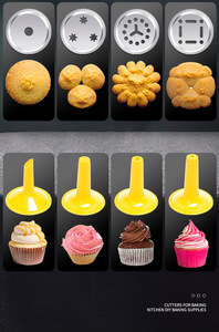 Pistolet à biscuits multifonctionnel et ensemble de glaçage avec huit embouts pour la décoration avancée de gâteaux et le modelage de biscuits - Product Image 4