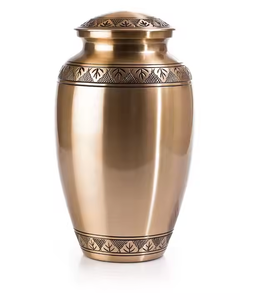 Urna de cremación de latón en relieve Dorado de la mejor calidad, nuevo diseño, caja funeraria de aluminio, recuerdo para adultos, ataúd decorativo para cenizas - Product Image 2