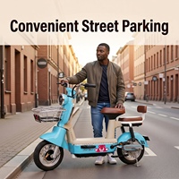 Vélo électrique portable et durable de 500 W, 14 pouces, avec panier avant en fil métallique et freins à double tambour, idéal pour les trajets urbains et les courses.