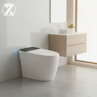 Bidet WC à économie d'eau, design moderne, siège chauffant, veilleuse, télécommande, chasse automatique, éco