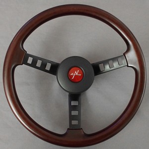 Volante de madera auténtica hecho a mano, accesorios de coche clásicos - Product Image 3