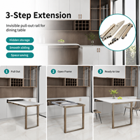Glissière de table pliante en aluminium peu encombrante, glissière de tiroir dissimulée pour armoire de rangement