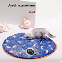 Nouveauté, vente en gros, jouet interactif pour chat en polyester écologique de luxe, balle roulante électrique, couleur verte