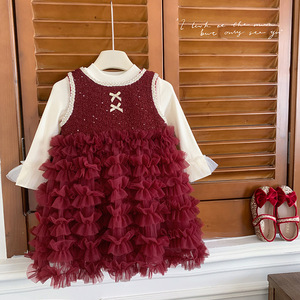 Vestido de Princesa de Encaje de Alta Calidad para Niña, Vestido de Princesa de Ensueño con Estrellas Brillantes, Vestido de Fiesta para Niñas - Product Image 4