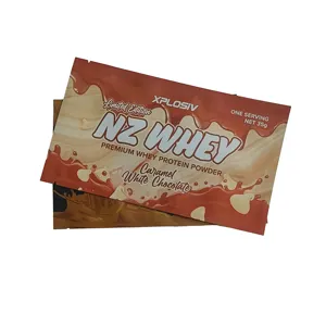 Custom Matte Finish Protein Chocolate Bar Pouches 80 Microns Foil Lining Peanut Chocolate Bar Packaging